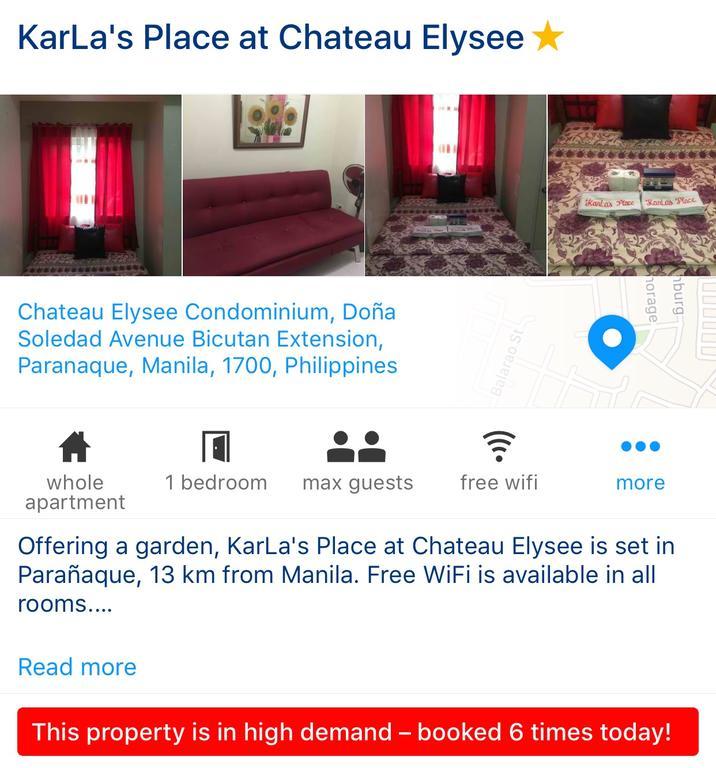 Karla'S Place At Chateau Elysee Paranaque City 外观 照片